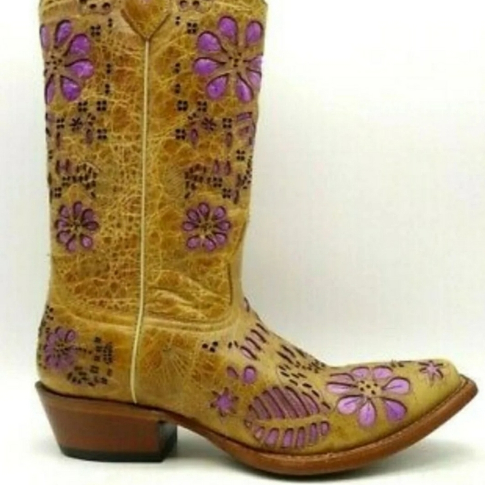 Johnny Ringo Brown Leather Cowboy Boots